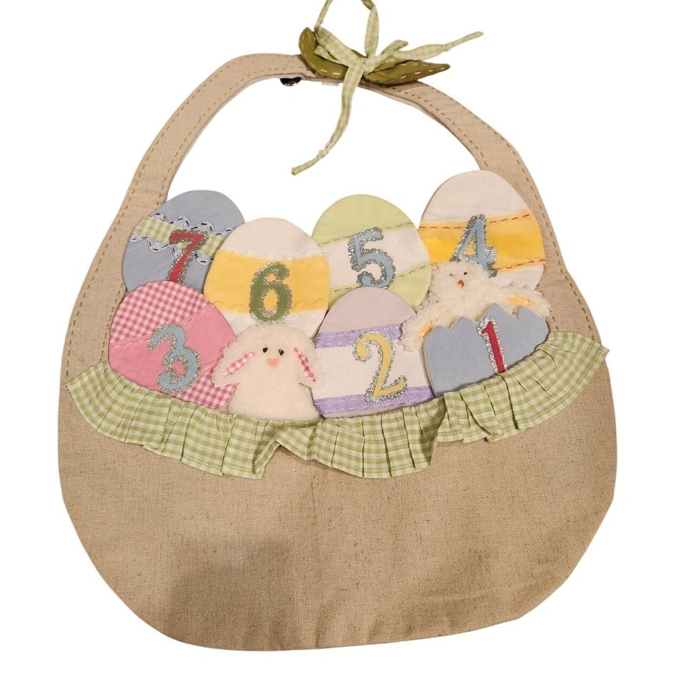 Pottery Barn Kids Easter Countdown Calendar Kids OS Tan Excellent Egg Basket